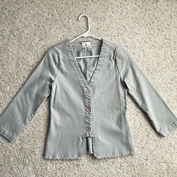 🆕LACAUSA Jacket Light Gray sz S - Picture 2 of 16